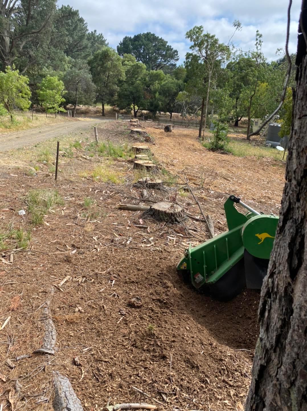 removing a stump in Ballan